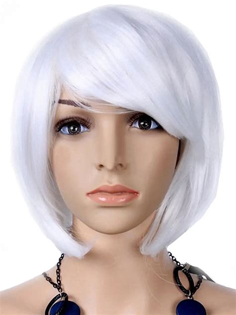 wig white short|More.